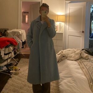 Something Navy Blue Teddy Coat